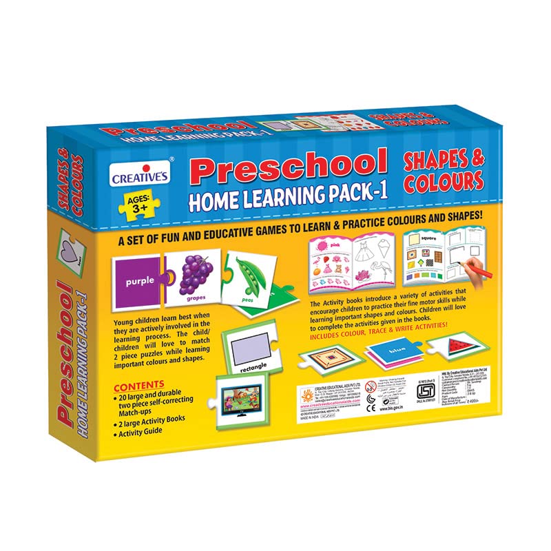Preschool Home Learning Pack-1, Shapes & Colours