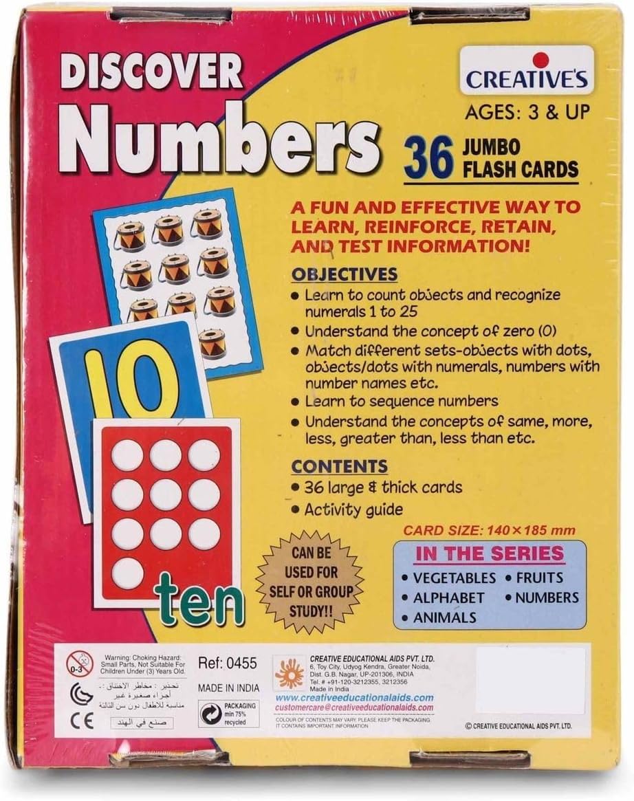 CREATIVE Discover Numbers FLASH CARDS
