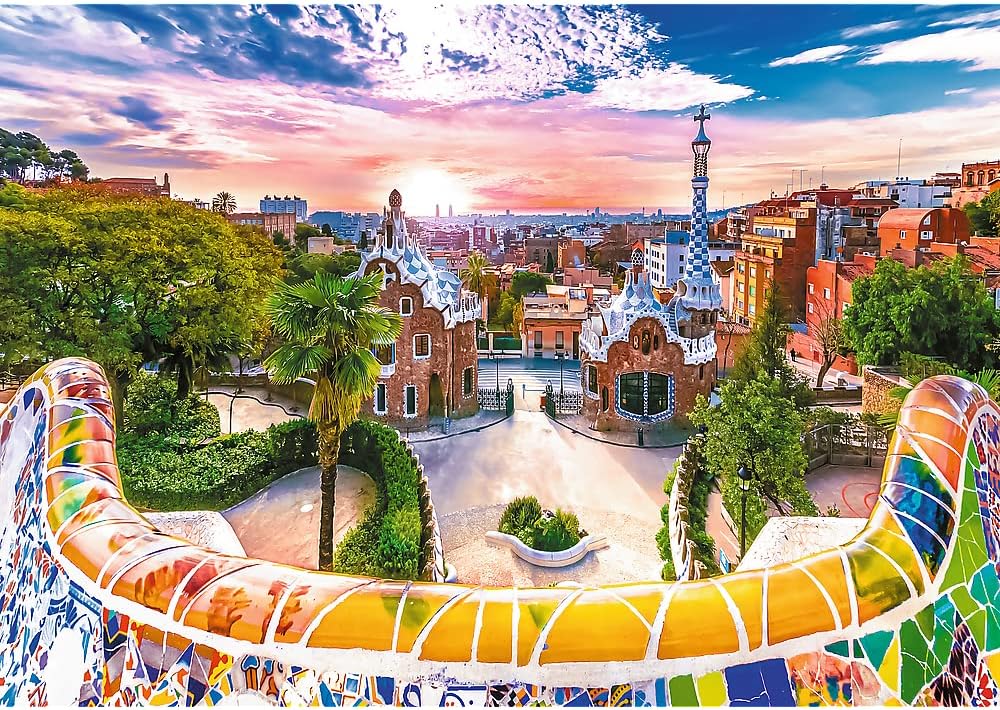 Trefl Puzzle: Sunset over Barcelona, Spain - 1000 Piece