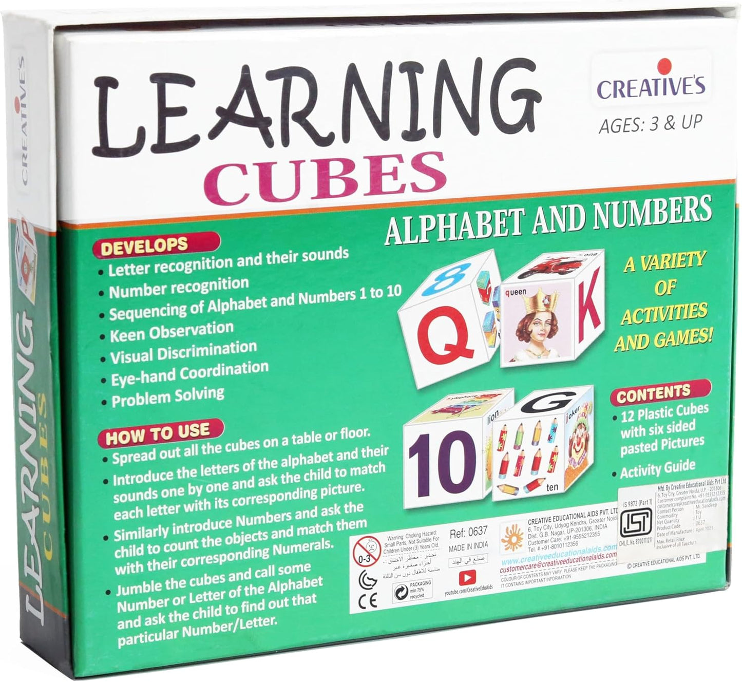 CREATIVE Learning Cubes Alphabet & Number