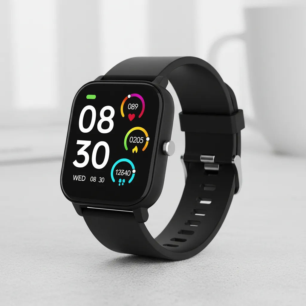 Porodo Endura Fit Smart Watch for Kids with 1.80" HD Display, Siri Enabled, Google Assistant - Black