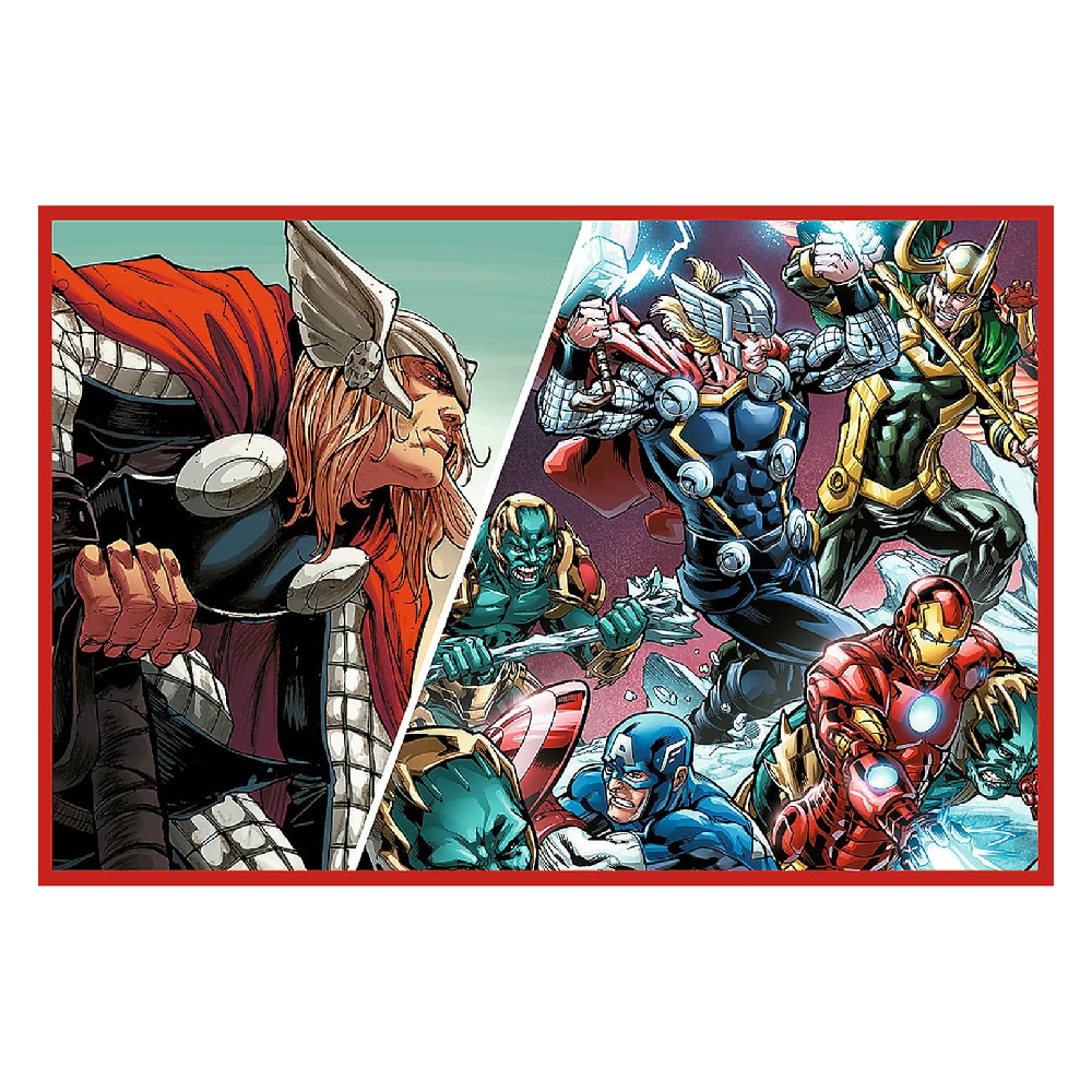 Trefl Puzzle: 2-in-1 Marvel The Avengers: Defender of the World - 200 Pcs
