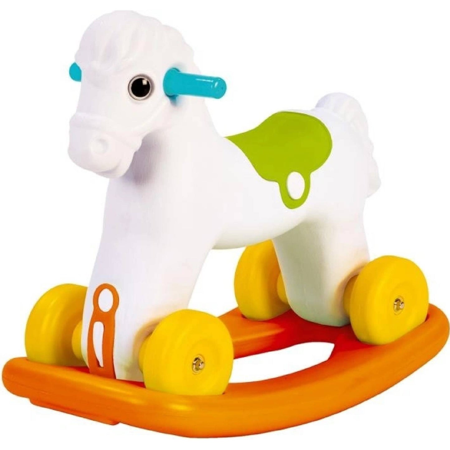Rocking horse with wheels