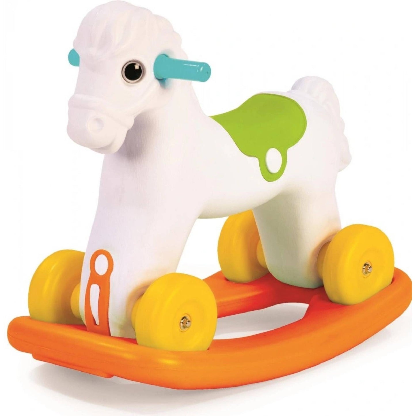 Rocking horse with wheels