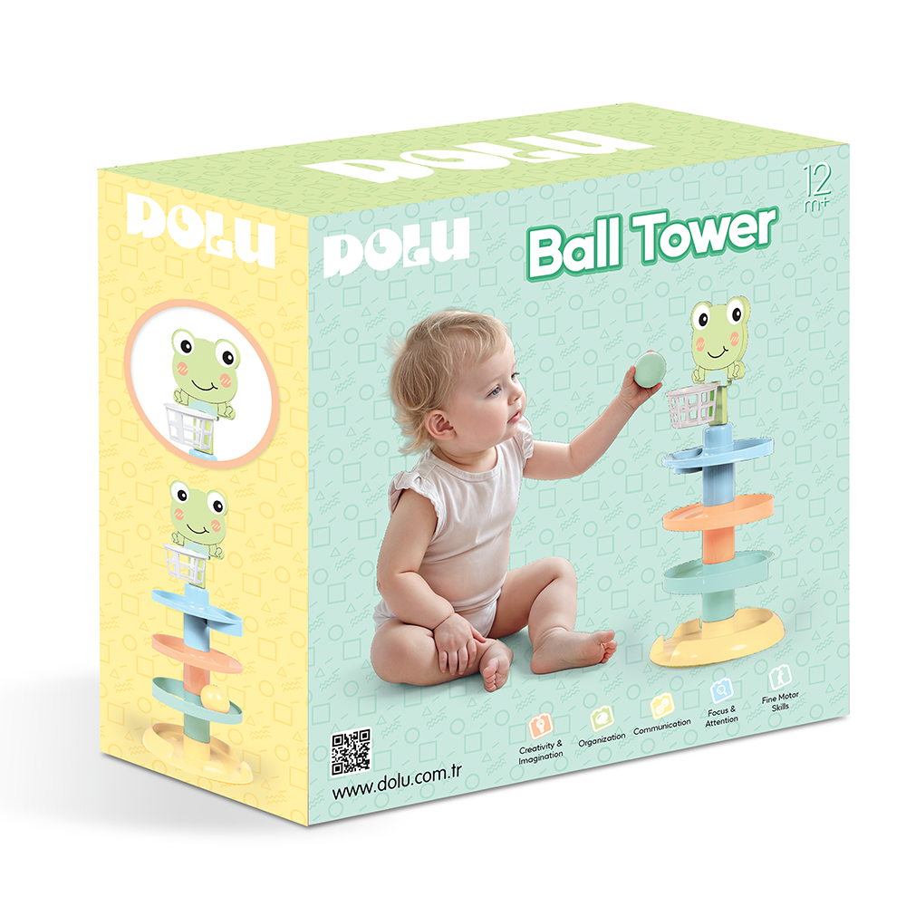 ROLLING BALL SPIRAL TOWER TOY