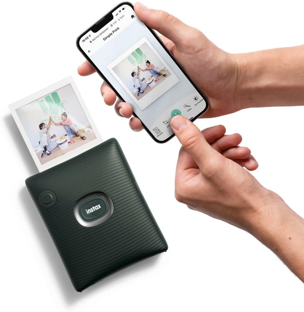 Instax Square Link Smartphone Photo Printer, Midnight Green
