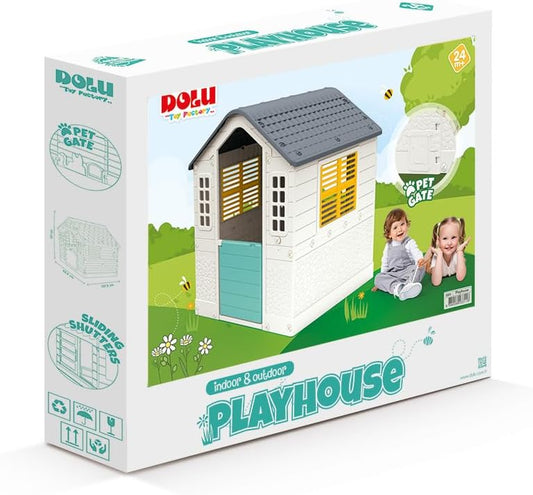 Playhouse with pet house & post box