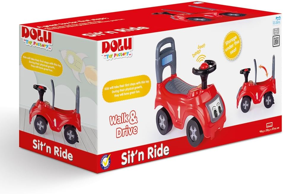 SIT N RIDE PUSH CAR, RED