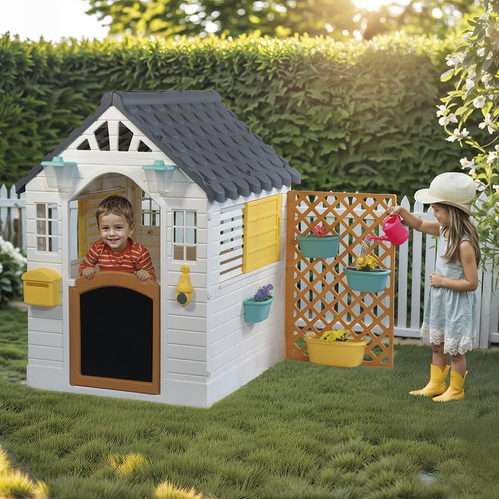 Garden Playhouse with bell, post box