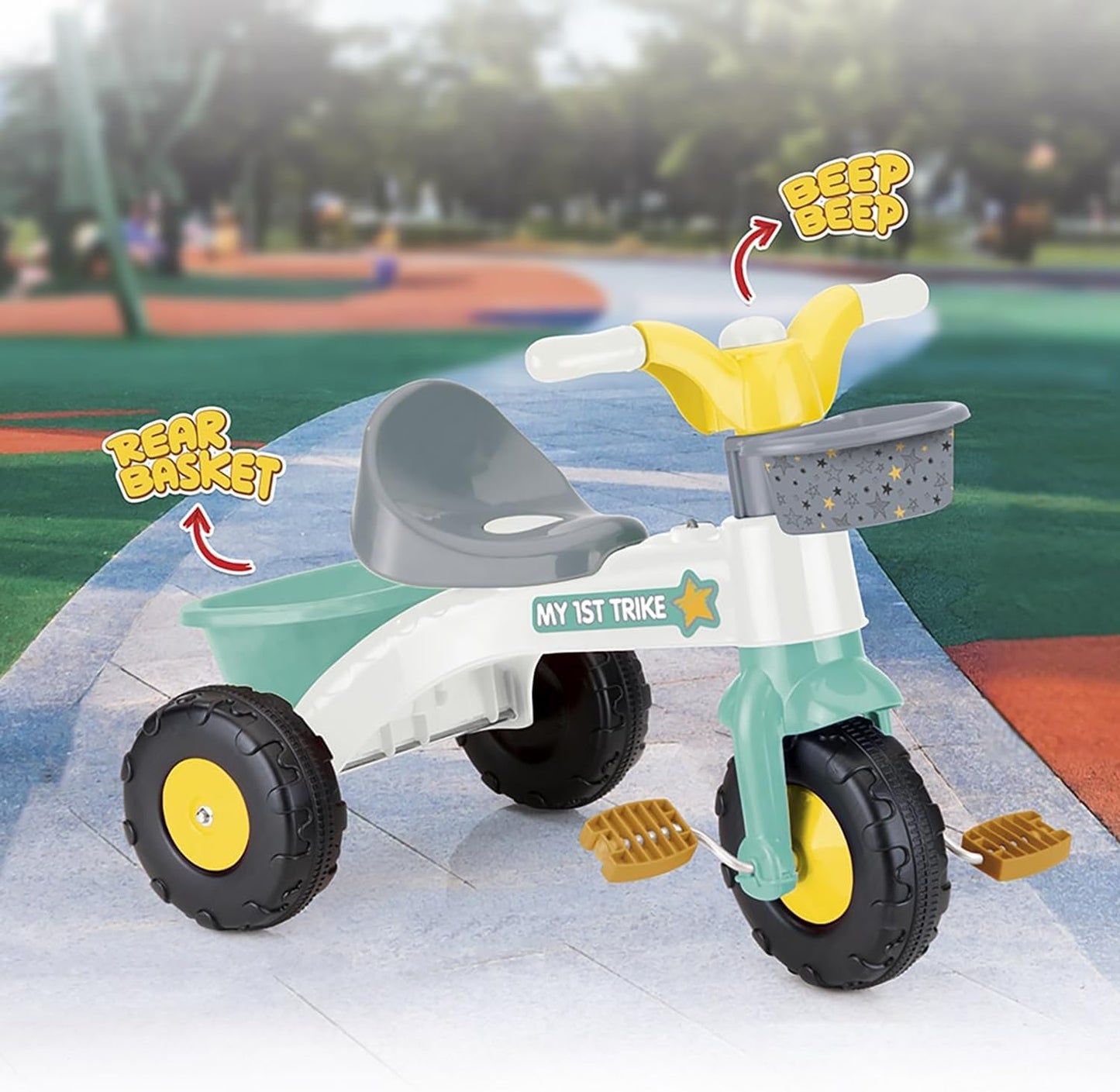My 1st Trike with 3 wheels & 2 baskets