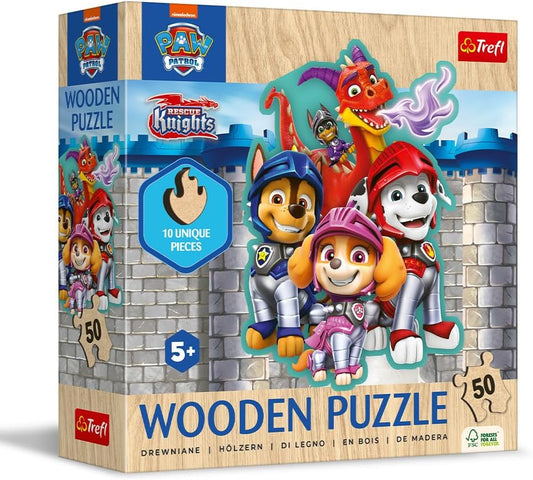 Trefl Wooden puzzle PAW Patrol, Adventures with Paw Patrol - 50 pieces,