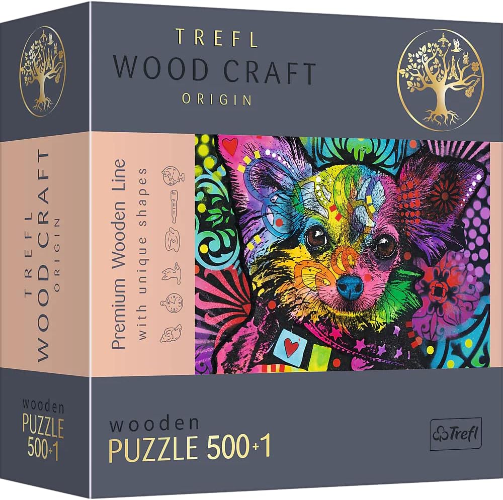 Trefl Wooden Puzzle Colorful Puppy 501 piece