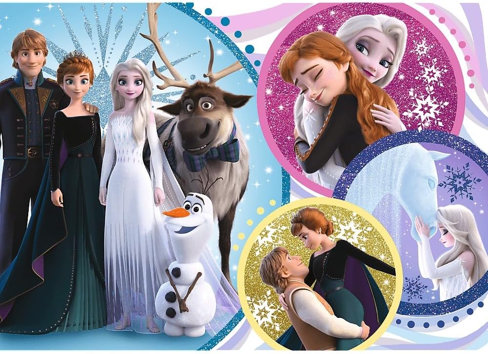 Trefl Puzzle: Disney Frozen II Glitter in the Glow of Love 100 Pieces