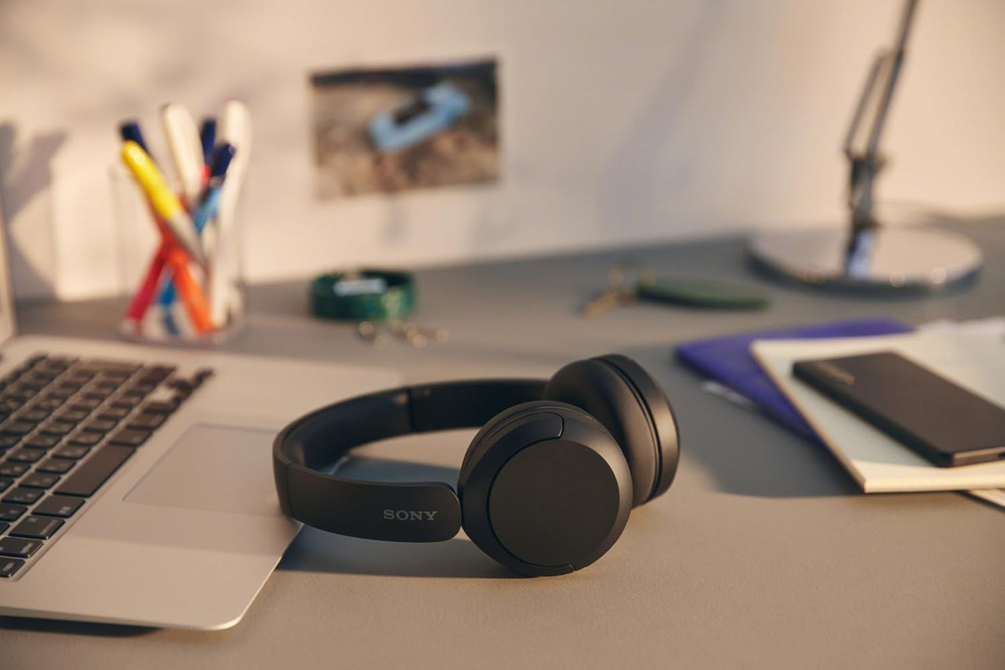 Sony WH-CH520 Wireless Headphones Bluetooth On-Ear Headset with Microphone and up to 50 Hours Battery Life with Quick Charging, Black