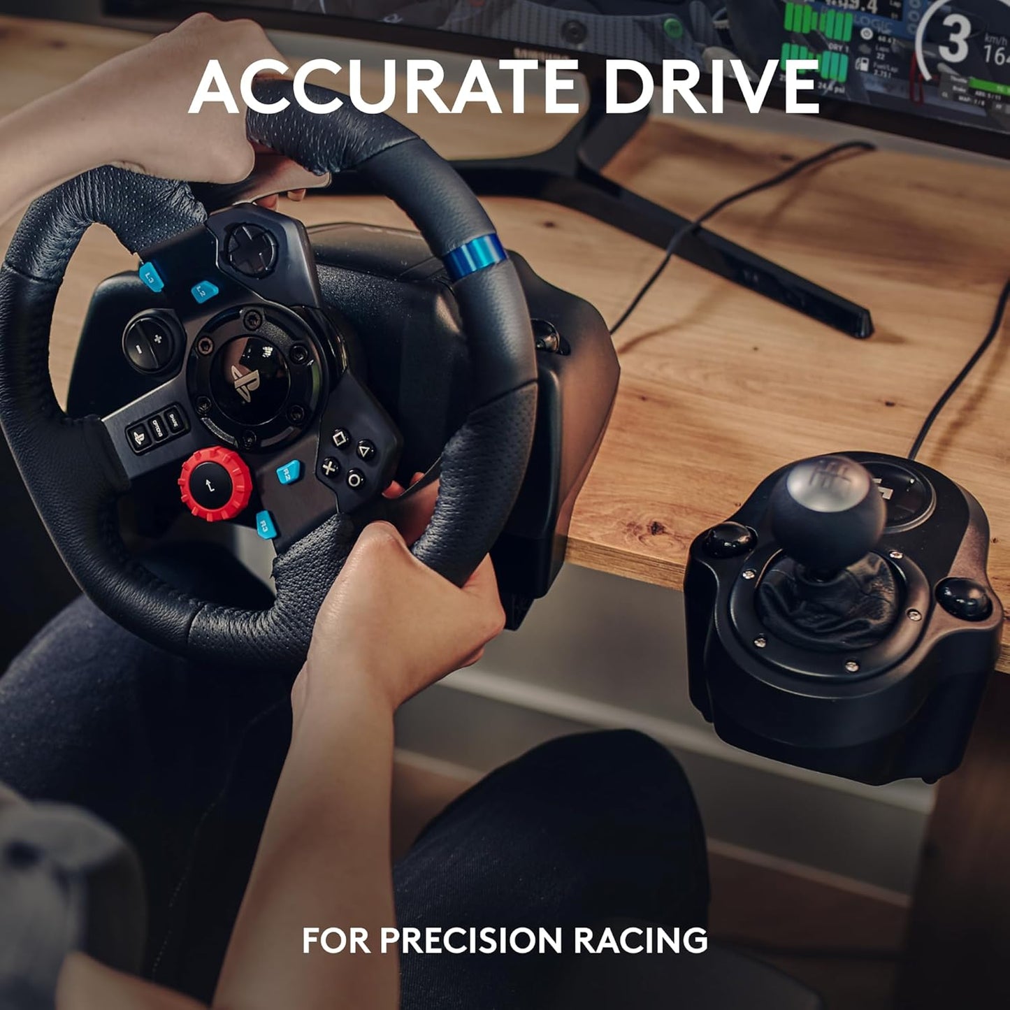 Logitech G29 Driving Force Racing Wheel and Pedals - For PS5, PS4 and PC