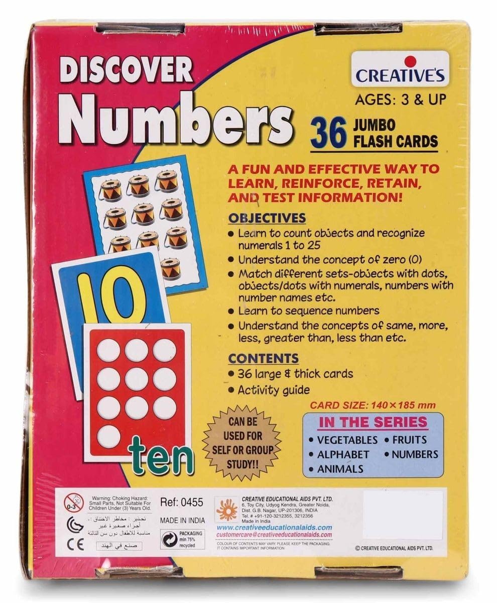 REATIVE Discover Numbers FLASH CARDS