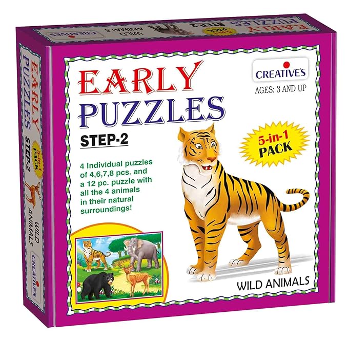 CREATIVE Early Puzzles Step II-Wild Animals