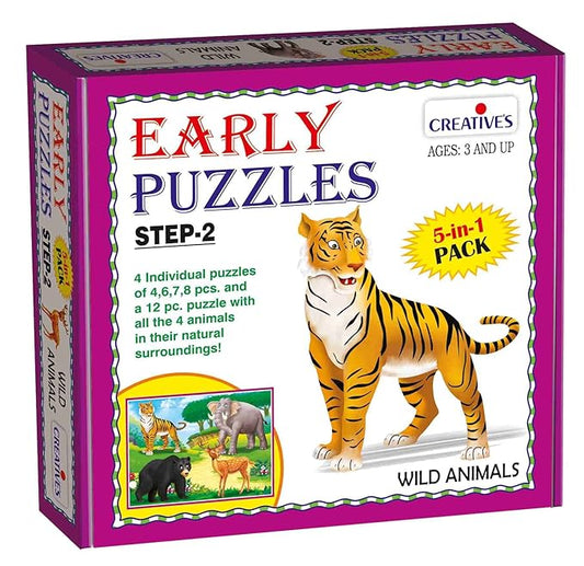 CREATIVE Early Puzzles Step II-Wild Animals