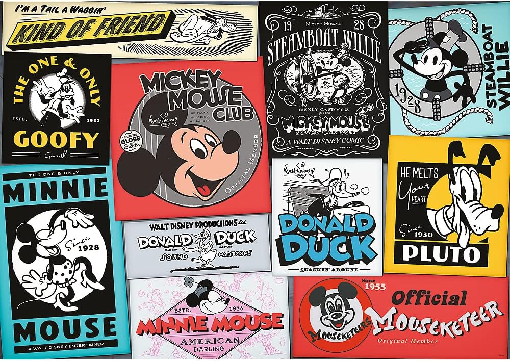 Trefl Puzzle: Disney Retro Posters - 1000 Pieces