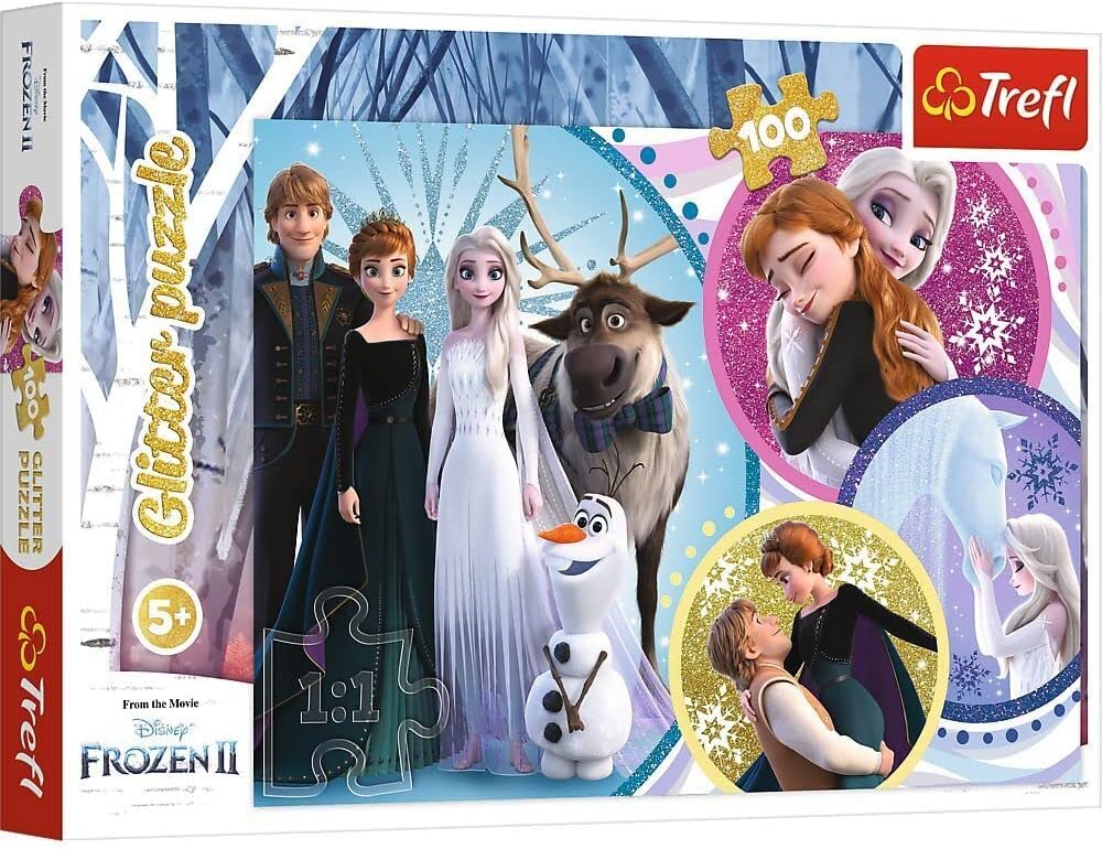 Trefl Puzzle: Disney Frozen II Glitter in the Glow of Love 100 Pieces