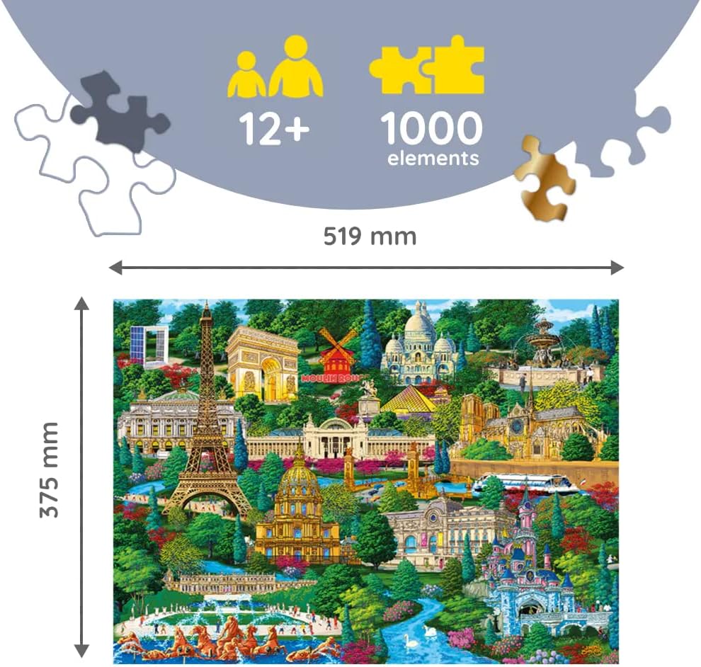 Trefl Wooden Puzzle France Famous Places - 1000 piece