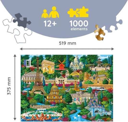 Trefl Wooden Puzzle France Famous Places - 1000 piece