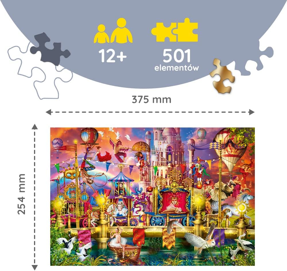 Trefl Wood Puzzle  Wild Cats in The Jungle - 501 Piece