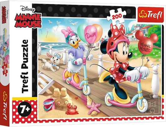 Trefl Puzzle: Kids Minnie On The Beach Jigsaw200 Piece