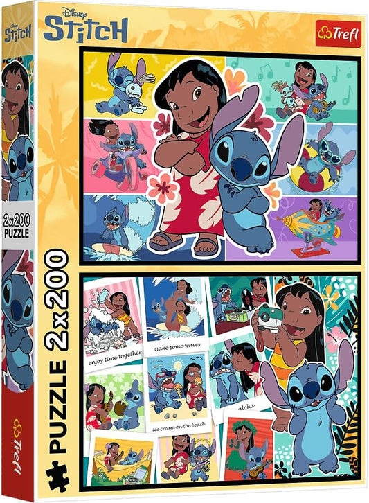 Trefl Puzzle: 2 in 1 Lilo, Happy Life of Stitch - 2 x 200 Pieces