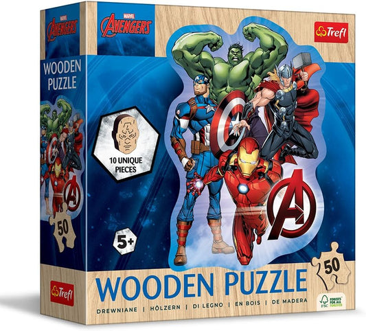 Trefl Wooden puzzle Marvel Avengers, Adventures of the Avengers - 50 piece
