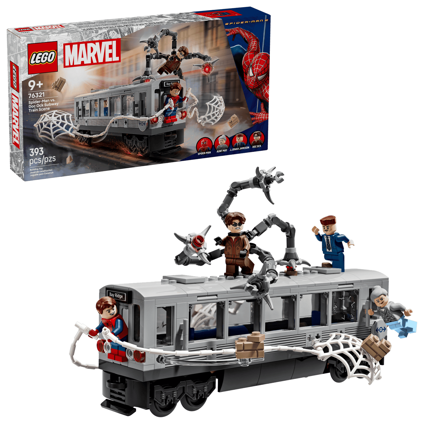 Spider-Man vs. Doc Ock Subway Train Scene | 76321