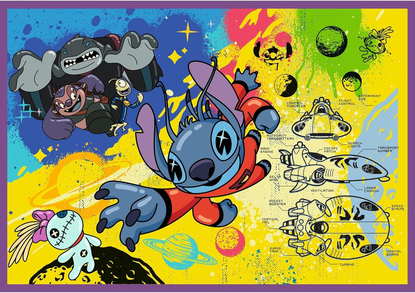 Trefl Puzzles: 4-in-1 : Lilo & Stitch, Extraordinary Stitch - 4 x 250 Pieces