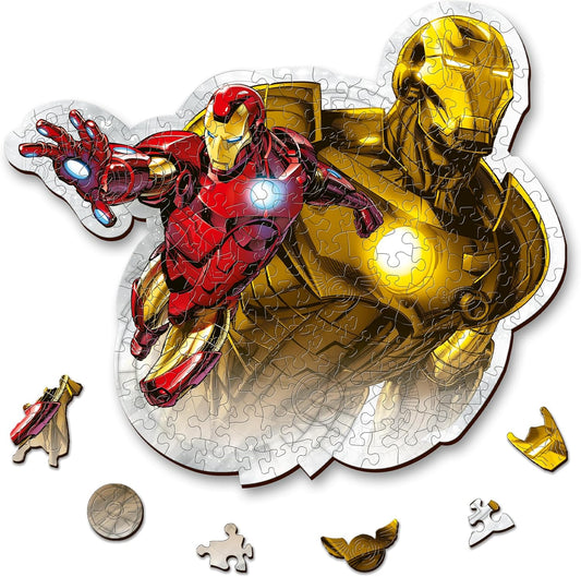 Trefl Wood Puzzle Marvel Brave Iron Man Irregular Shapes, 160 Piece