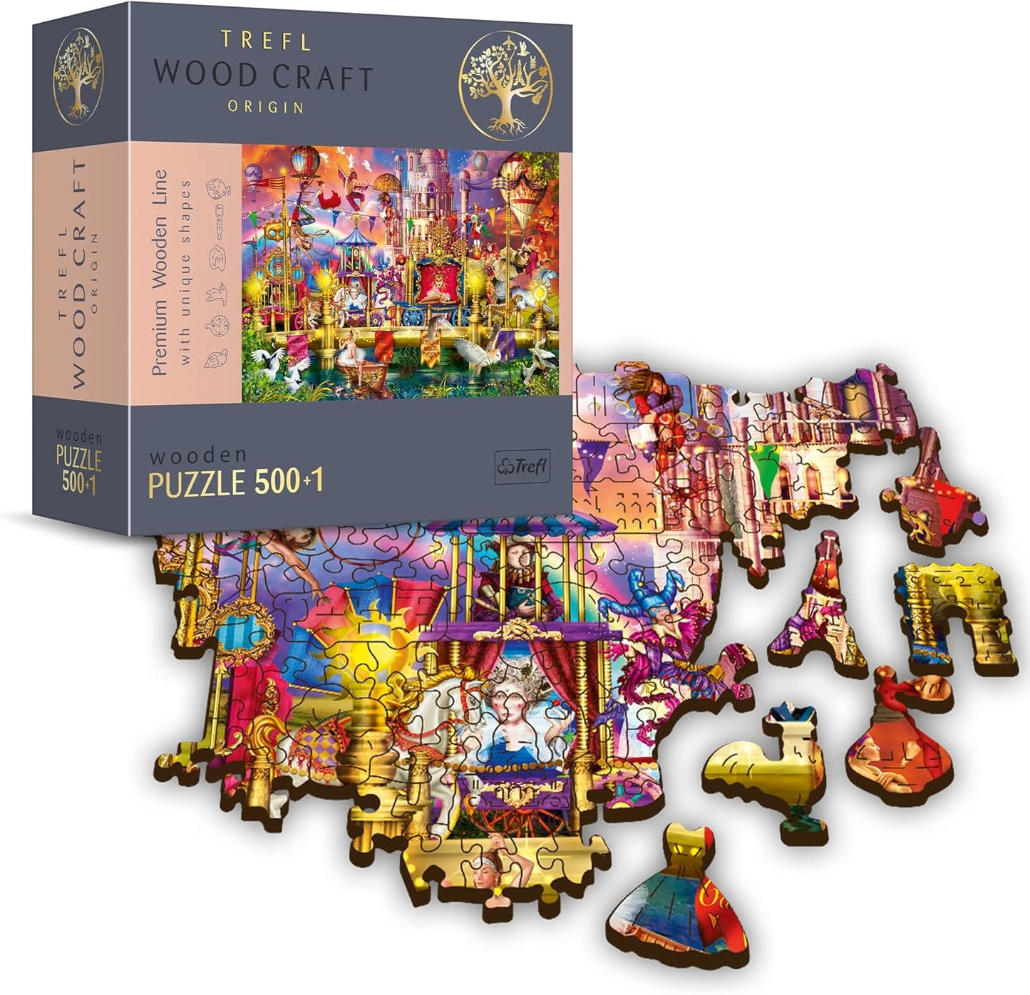 Trefl Wood Puzzle  Wild Cats in The Jungle - 501 Piece