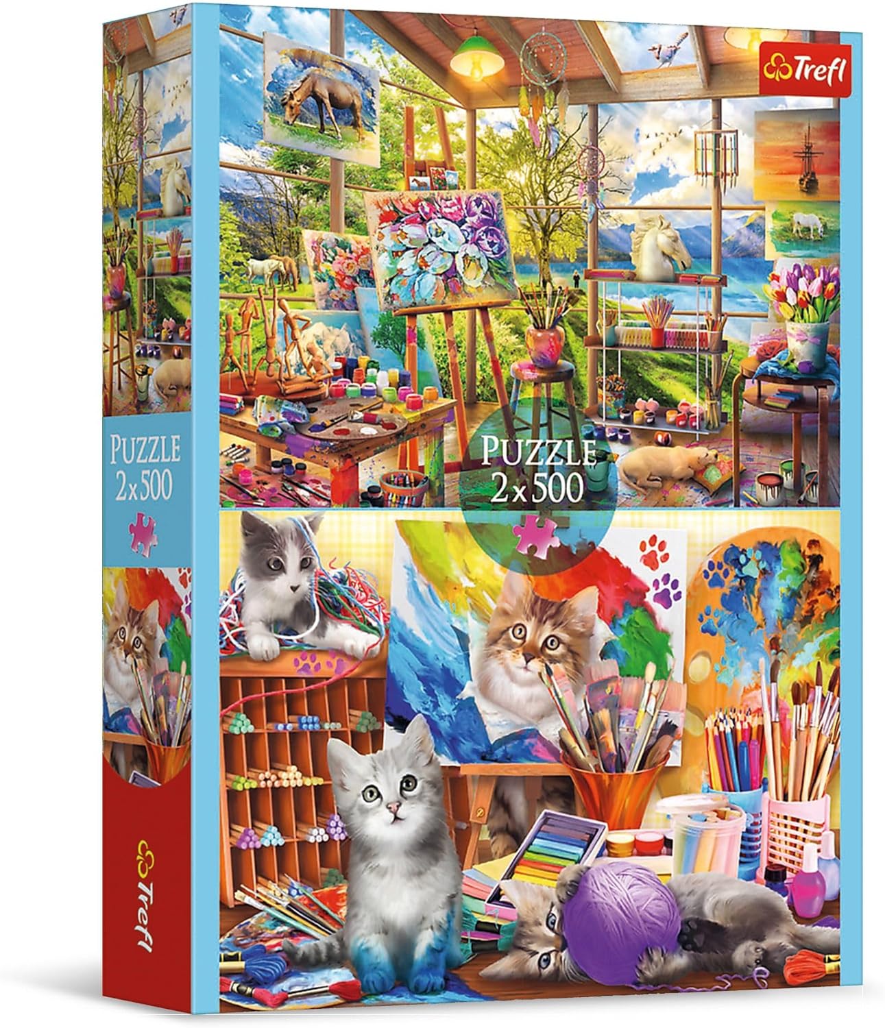 Trefl Puzzle: 2-in-1: Art of Painting - 2 x 500 Pieces-Set of Two