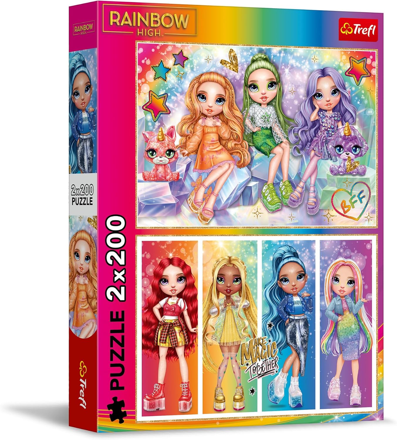 Trefl Puzzle: 2 in 1  Rainbow High, Rainbow Model Dolls - 2 x 200 Pieces