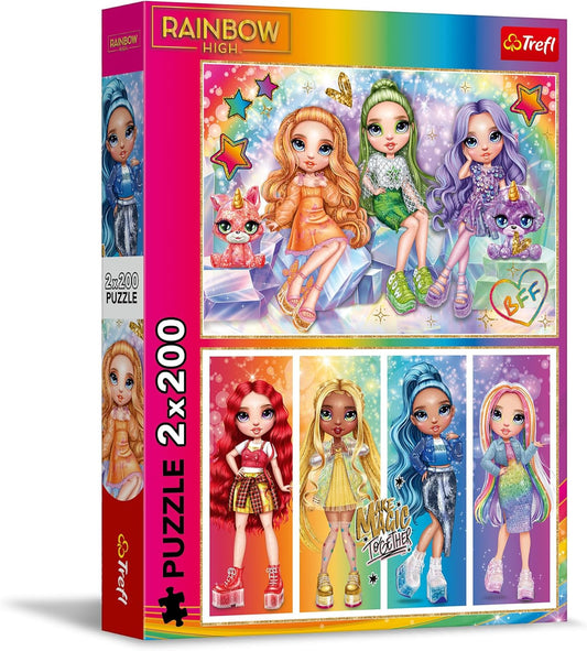 Trefl Puzzle: 2 in 1  Rainbow High, Rainbow Model Dolls - 2 x 200 Pieces