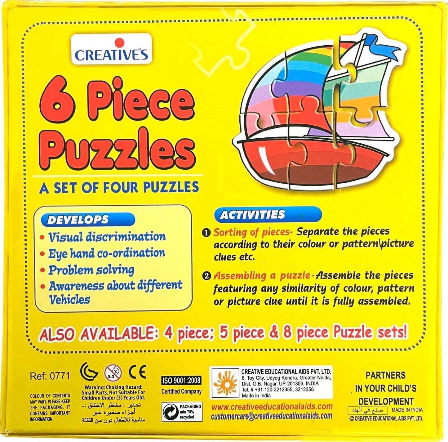 CREATIVE  6 Piece Puzzles