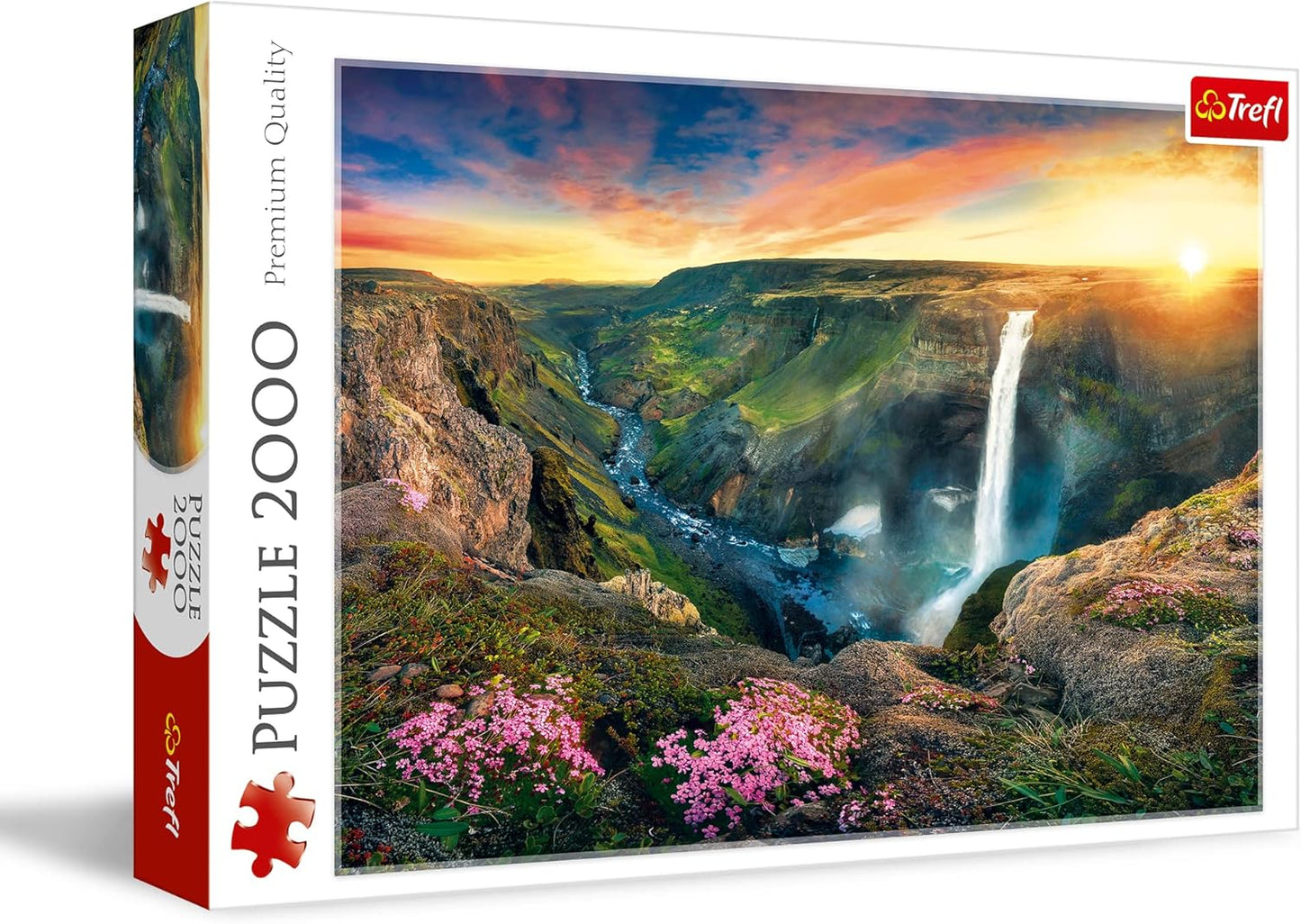 Trefl Puzzle: Waterfall Sharkboss Iceland 2000 Piece