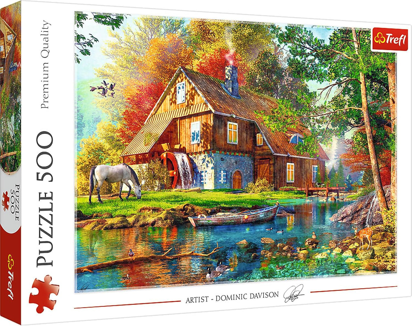 Trefl Puzzle: Landscape Cottage on the River 500 Pieces