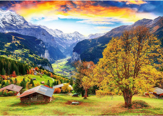 Trefl Puzzle: Picturesque Alpine Village - 1000 Piece