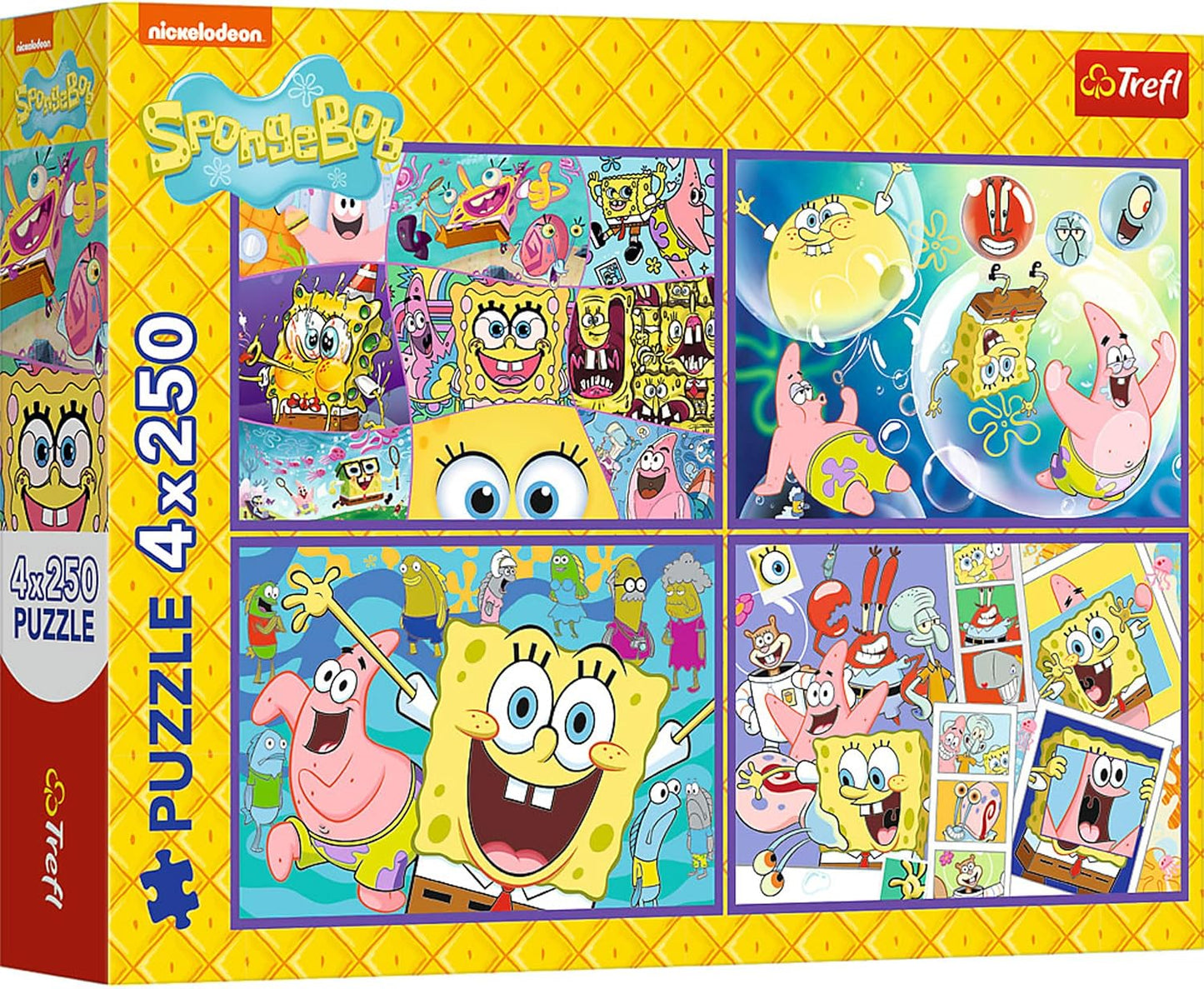 Trefl Puzzle: 4-in-1 SpongeBob's Crazy World , 4 x 250 Pieces,