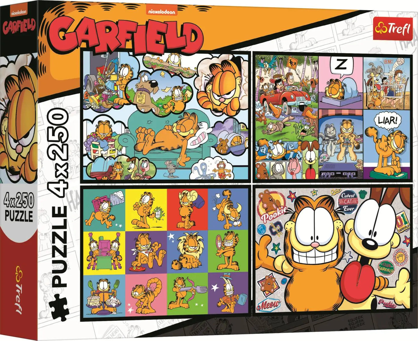 Trefl Puzzle: 4in1 Garfield Hates Mondays - 4 x 250 Piece