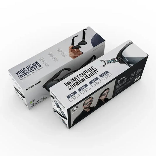 Green Lion Capture Smart AI Glasses - Black
