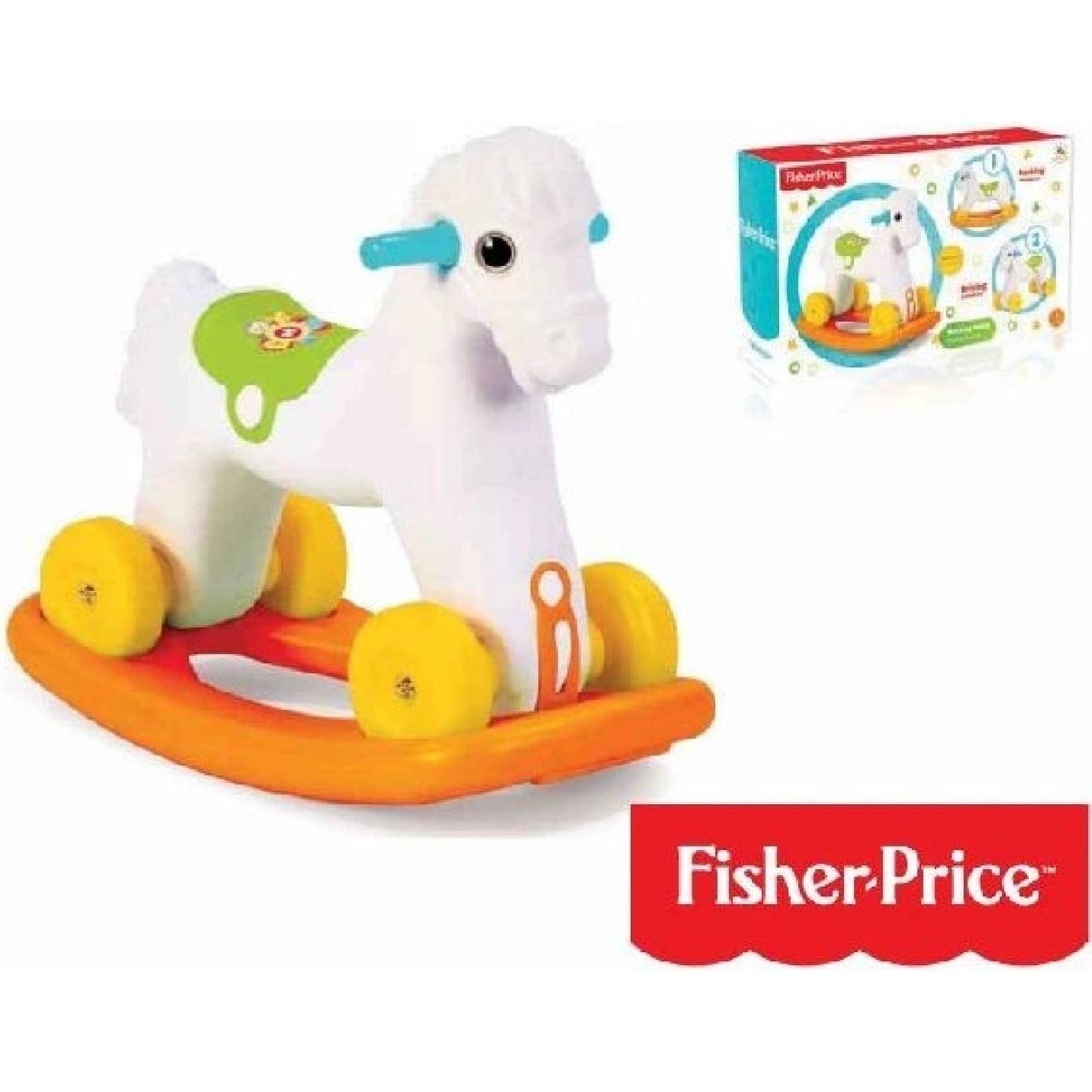 Rocking horse with wheels