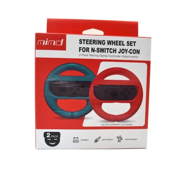 Mimd Steering Wheel Set For Nintendo Switch Joy-Con Controllers