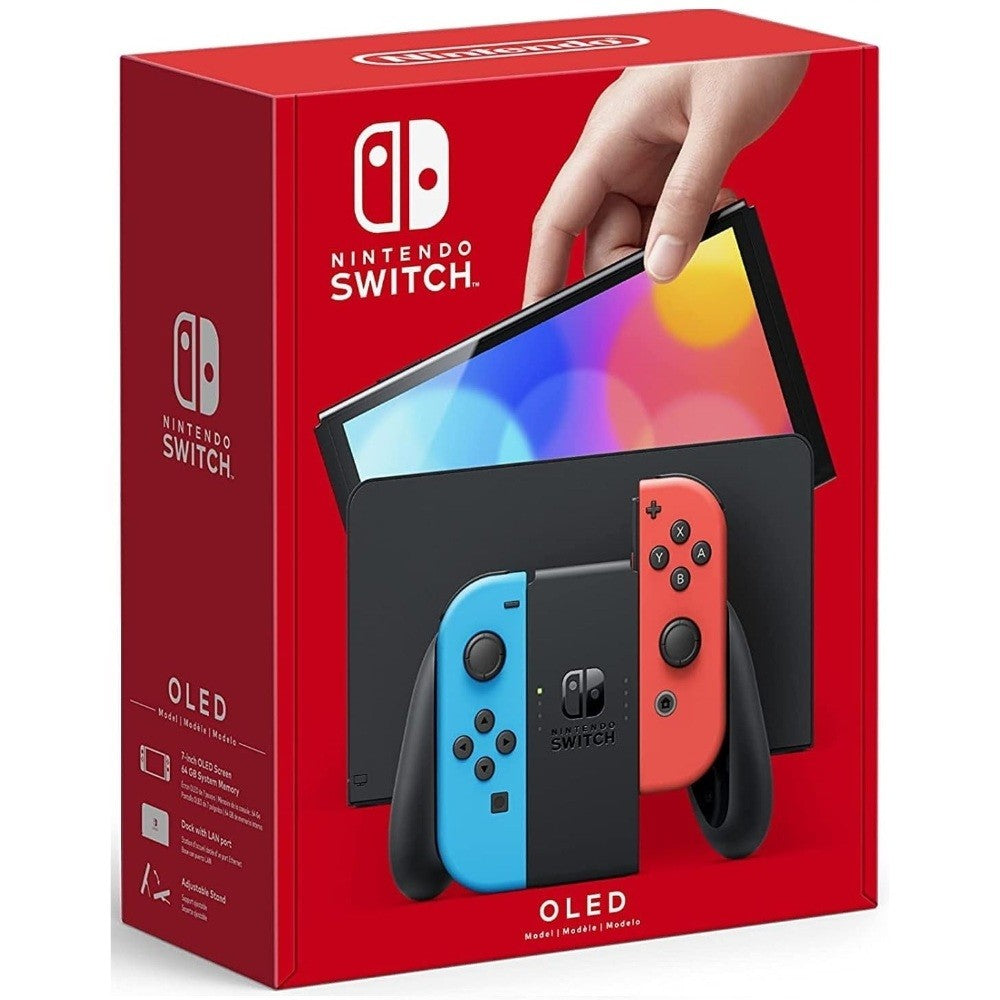 Nintendo, Switch Oled, Red And Blue, 64Gb