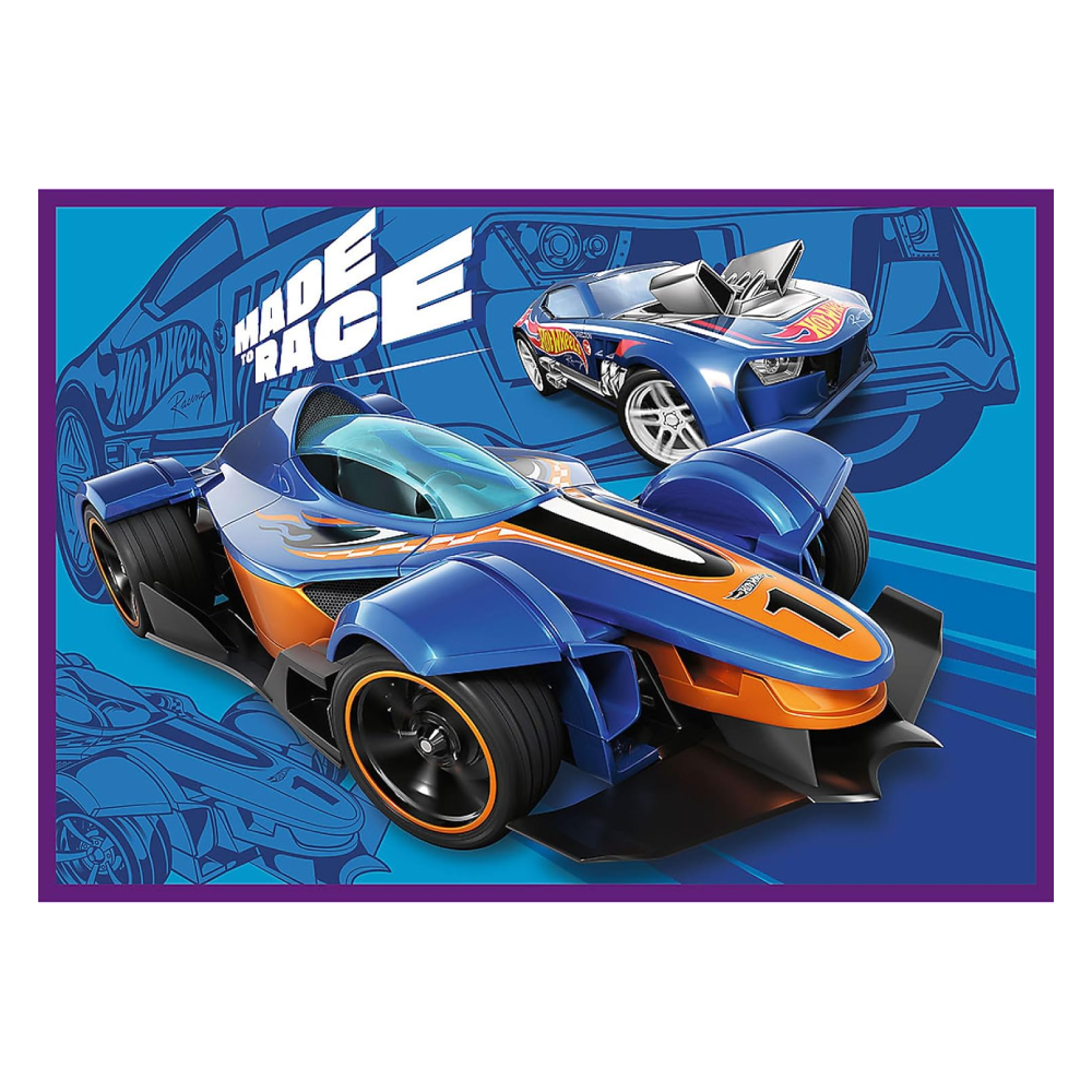 Trefl Puzzle: 4-in-1 Hot Wheels Racing Cars - 250 Pcs