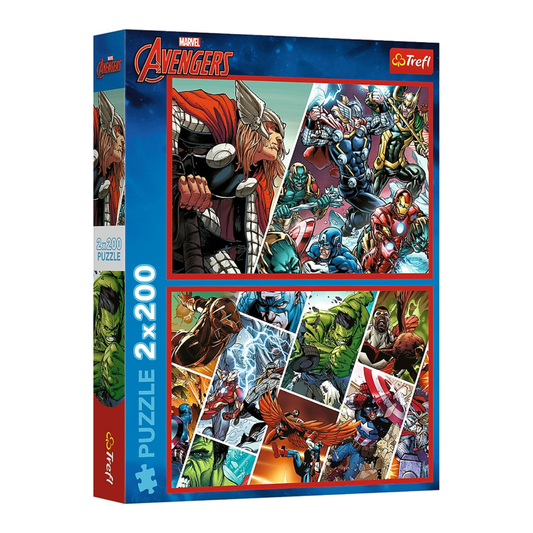 Trefl Puzzle: 2-in-1 Marvel The Avengers: Defender of the World - 200 Pcs