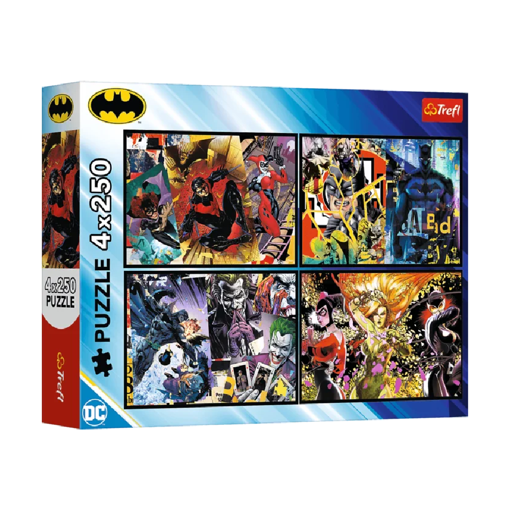 Trefl Puzzle: 4-in-1 Batman in Action Series - 250 Pcs